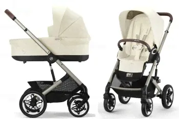 Коляска 2 в 1 Cybex Talos S Lux Seashell Beige на шасси Taupe-0
