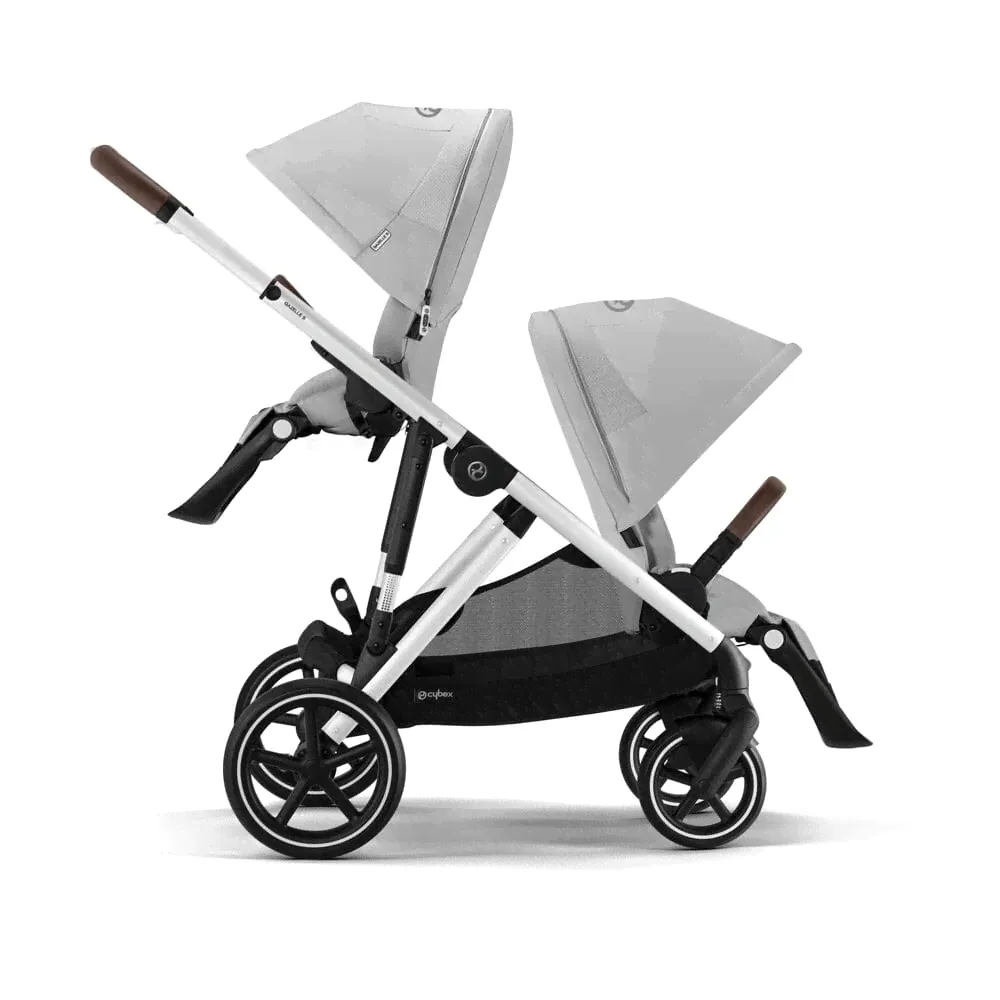 Прогулочная коляска для двойни Cybex Gazelle S Lava Grey (светло-серый)-0