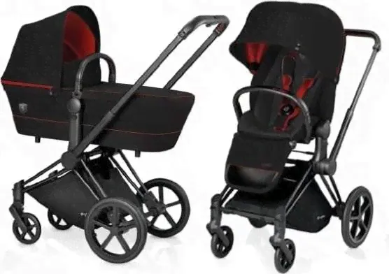 Коляска детская 2 в 1 Cybex Priam Ferrari Victory Black-0