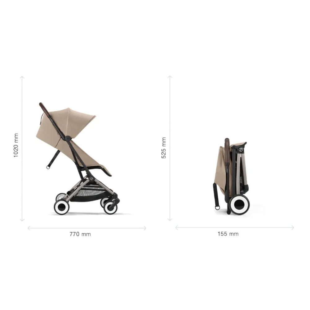 Прогулочная коляска Cybex Orfeo 2024 Almond Beige шасси Taupe-2