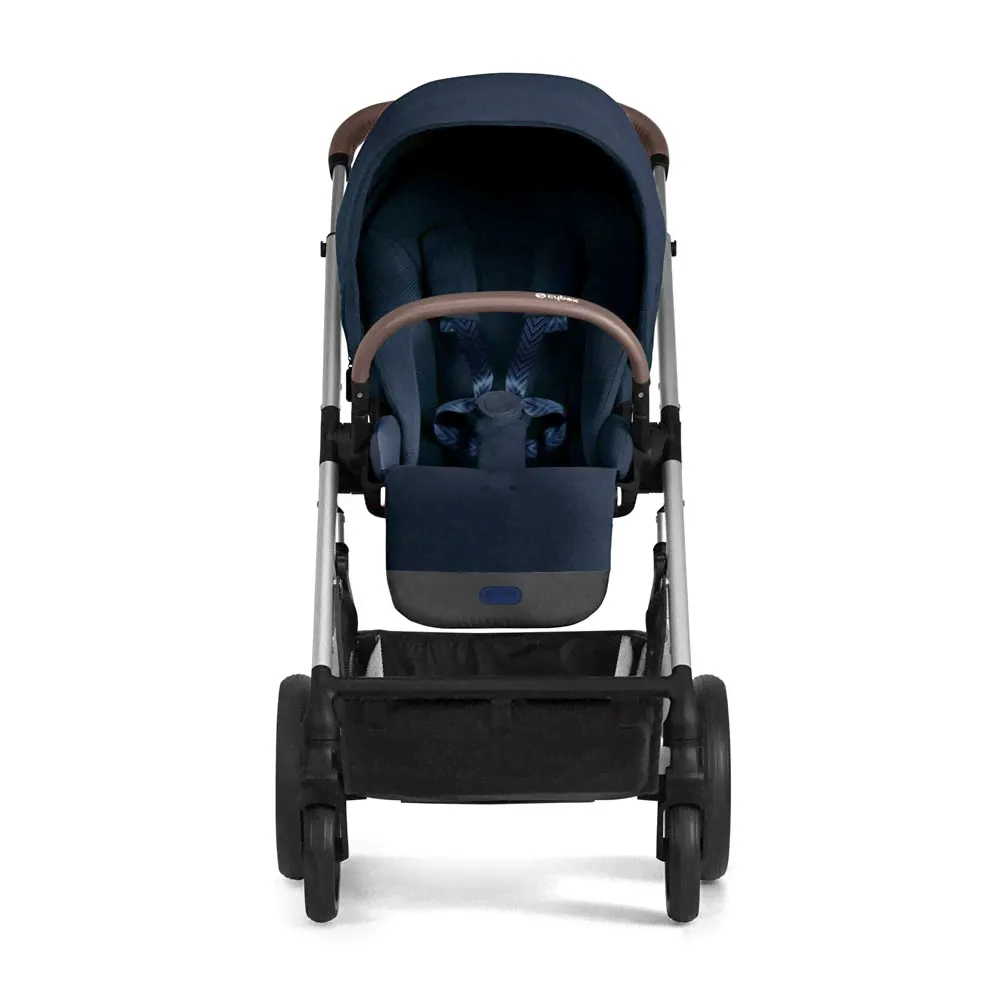Коляска прогулочная Cybex Balios S Lux New 2023 шасси Silver, Ocean Blue (Синий / шасси Серебро)-4