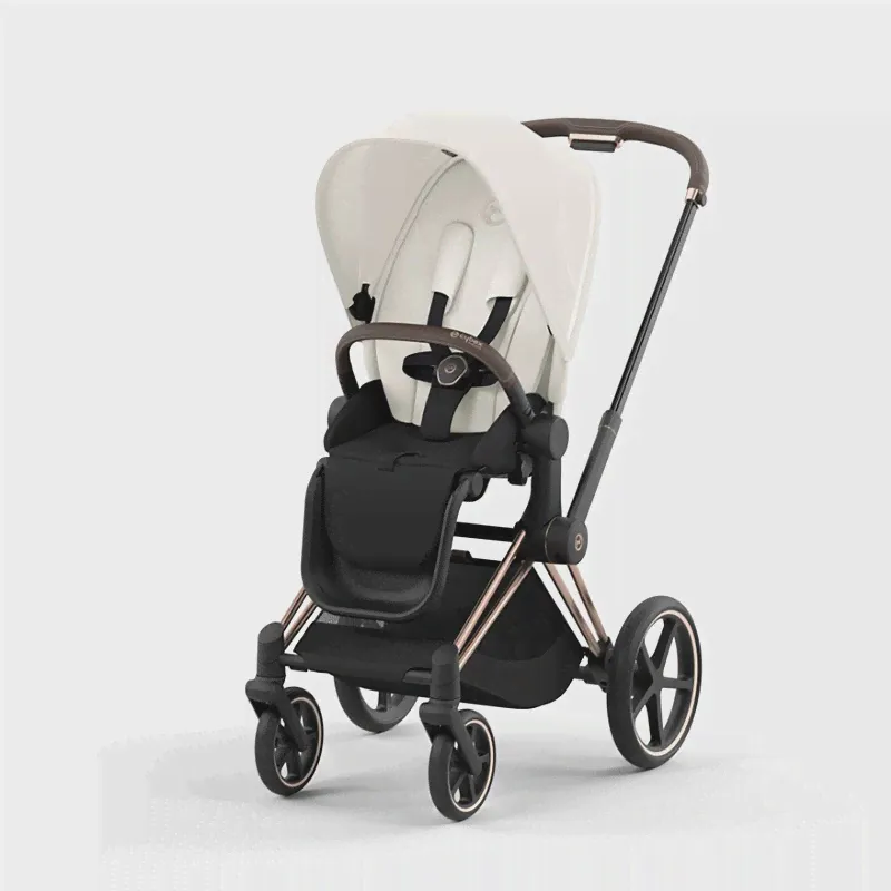 Cybex Priam IV коляска 2 в 1, Off White, рама Rosegold-1