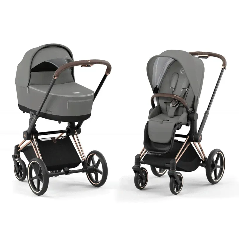 Коляска 2в1 Cybex Priam IV на шасси Rosegold-3