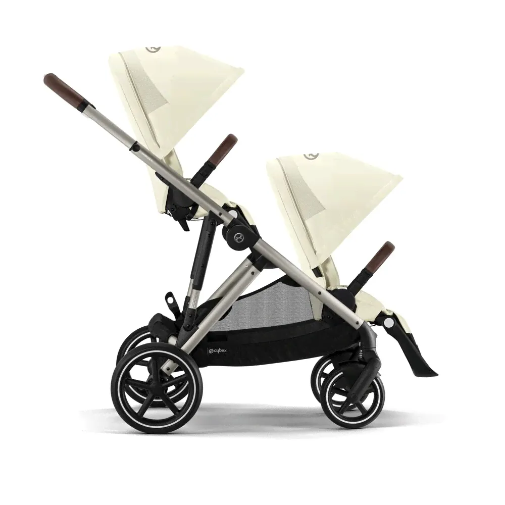 Прогулочная коляска для двойни Cybex Gazelle S Seashell Beige (жемчужно-бежевый)-4
