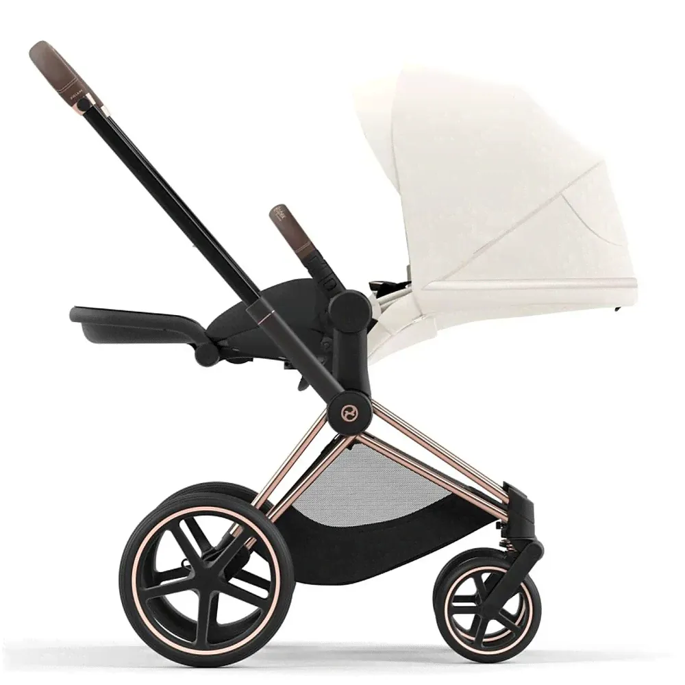 Коляска прогулочная Cybex Priam IV шасси Rose Gold, Off White (Белый)